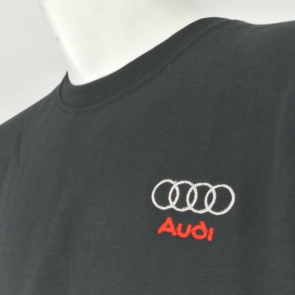 AUDI Logo Car Dealership Black Sweatshirt Employee Uniform Shirt Size XL - Picture 1 of 8